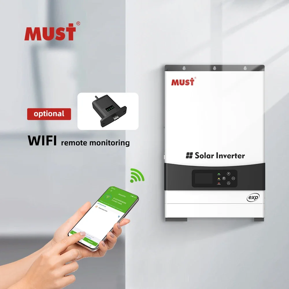4-6KW   Dual Output Pure Sine Wave Output Can Communicate with Lithium Batteries HIGH FREQUENCY SOLAR INVERTER