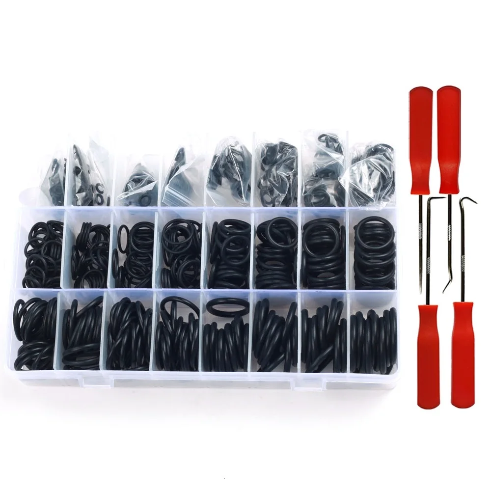 740pcs 1200PCS Boxed Nitrile Rubber O-ring Kit NBR Seal Gasket Oring For Car Auto Vehicle Repair Oil Resistant O Ring Set