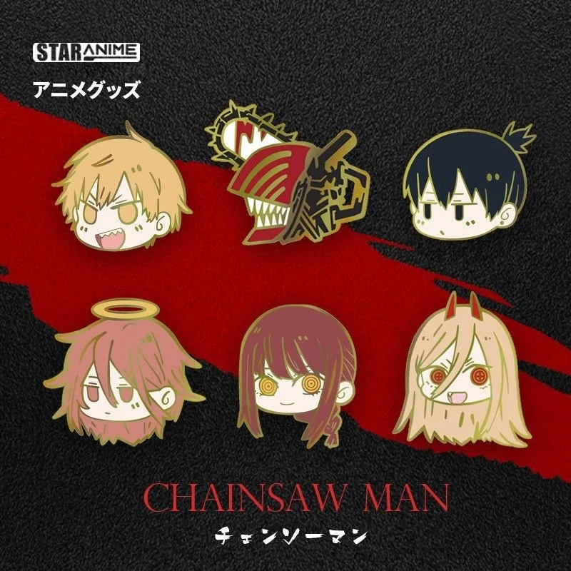 بالمنشار رجل بروش دبابيس الإبداعية حقيبة أنيمي التلبيب مجوهرات المينا بنين بنات على ظهره الديكور مضحك دبوس اكسسوارات اللعب الهدايا #4