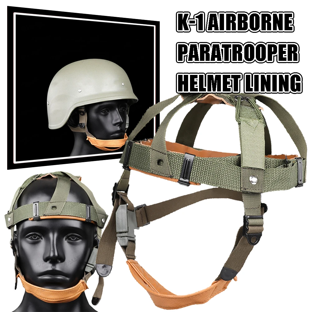 

K-1 Воздушно-десантный десантник 02 03, тактическая кевларовая подкладка для шлема, подвесная кожаная медная винтовая модификация, фитинги для страйкбола, охоты
