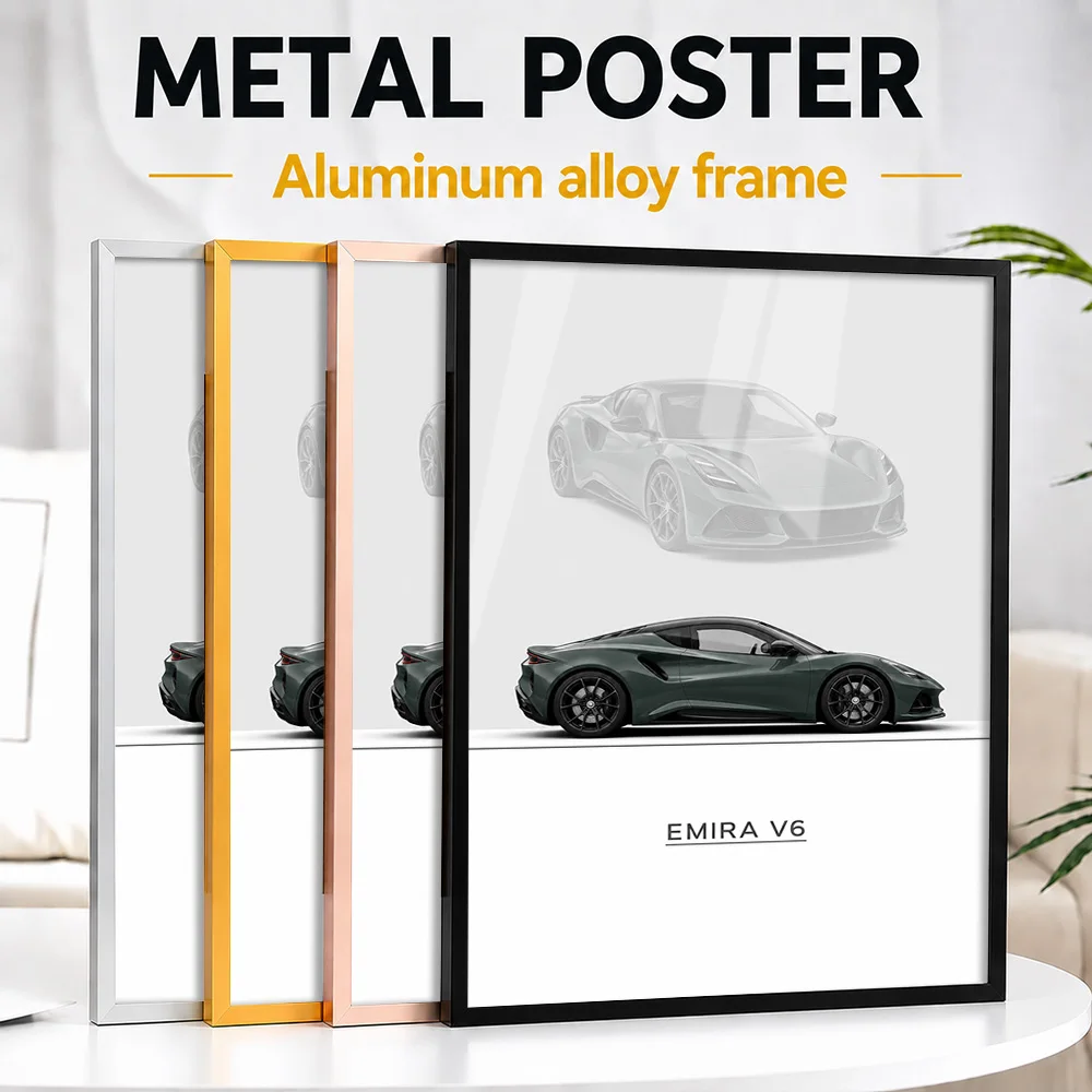 British Emira V6 Dark Verdant Sports Car Metal Poster With Aluminum Alloy Frame Personalized Garage Legacy Wall Art For Workshop