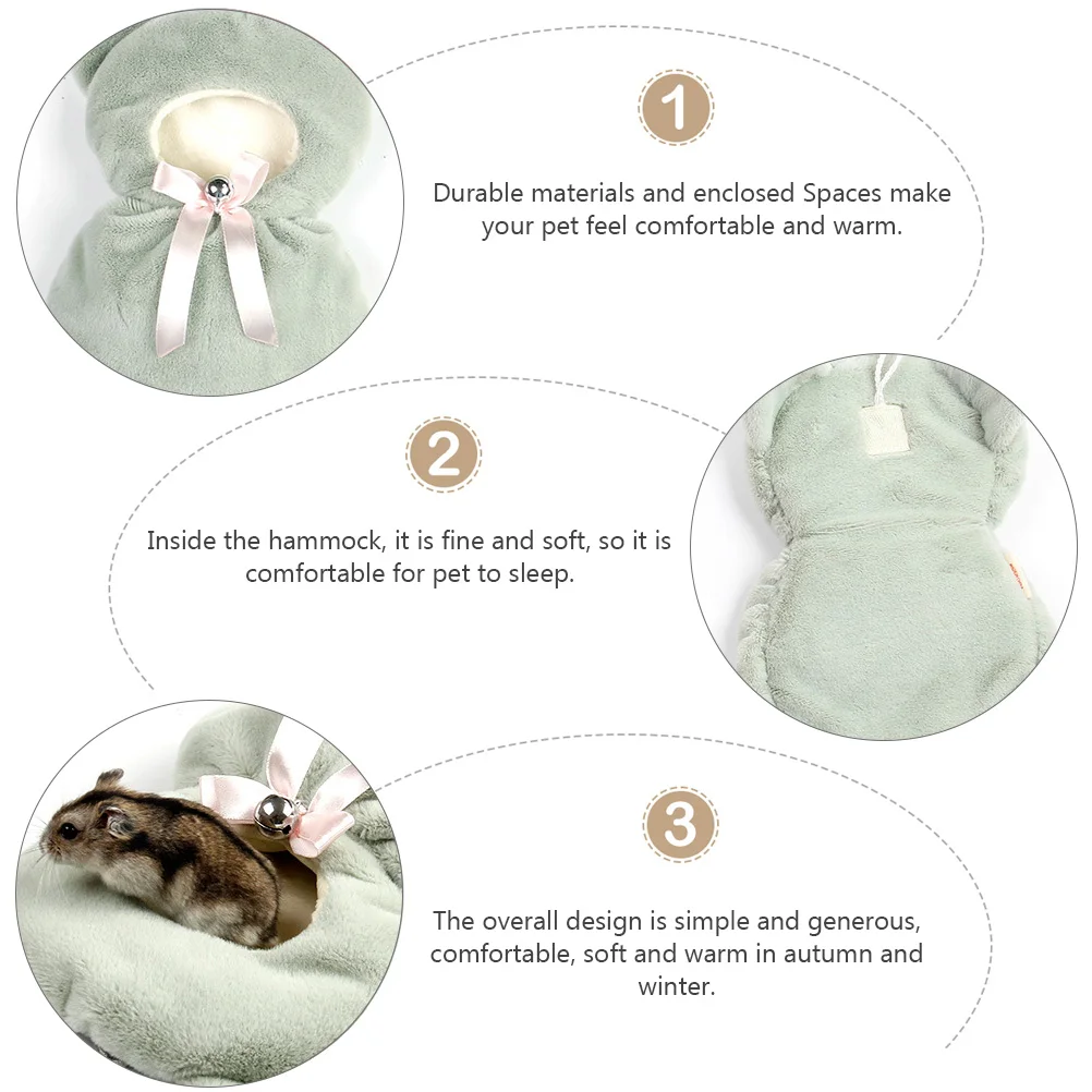

Hamster Bed Hanging Hammock Warm Nest Pet House Durable Sleeping Cave For Small Pets Easy Clean Pet Supplies Cozy Nest Bed For