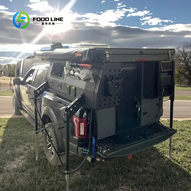 Customized Off Road Camper For Pickup Truck With Lockable Storage And Fuel Tank Holder For Overlanding Bulk Order Special Offer