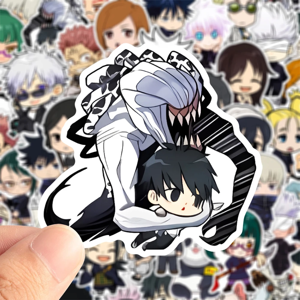 10/30/50pcs Cute Q Version Jujutsu Kaisen Cartoon Stickers Decals DIY Suitcase Helmet Motorcycle Waterproof Kawaii Anime Sticker