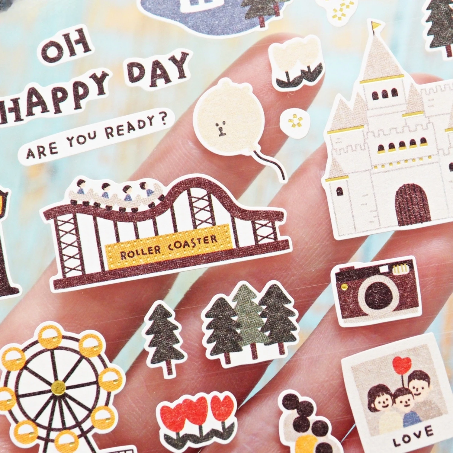 Korean Import Suatelier Playground Happy Day Animals Stickers Scrapbooking DIY Journal Stickers Cute Stationery Stickers School