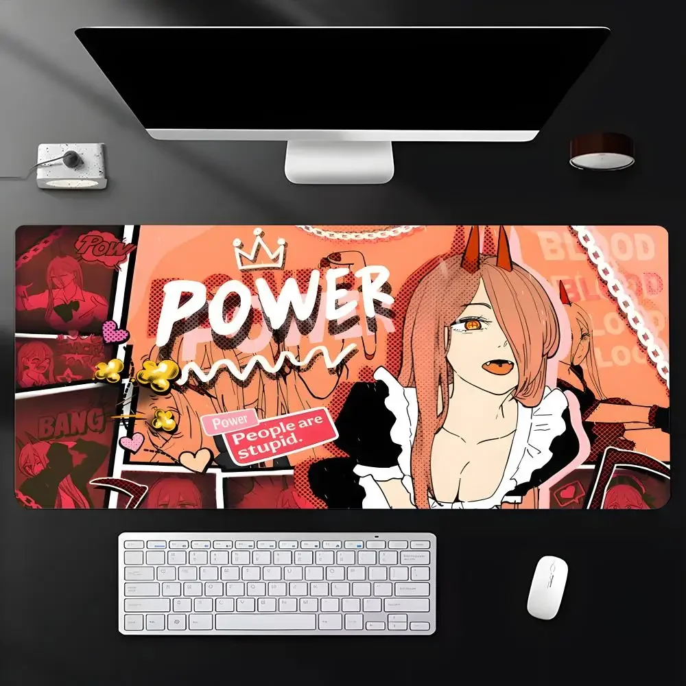 power Mouse Pad Large Gaming Mat, Waterproof, Non-Slip, Stitched Edge