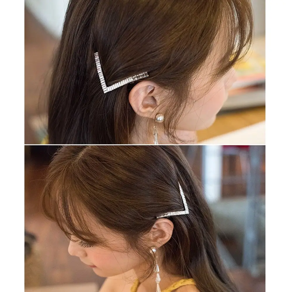 Luxury Women Cubic Zircon Metal Geometric Hair Clips Hair Accessories Hair Jewelry Hairpins