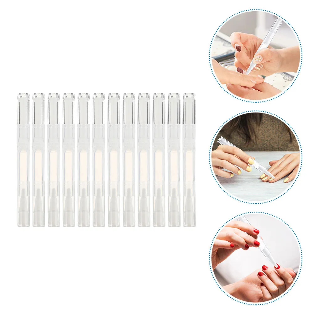12Pcs Empty Nail Oil Pen Transparent Twist Brush Applicators for Nail Nutrition Oil Lip Gloss Eyelash Growth Containers