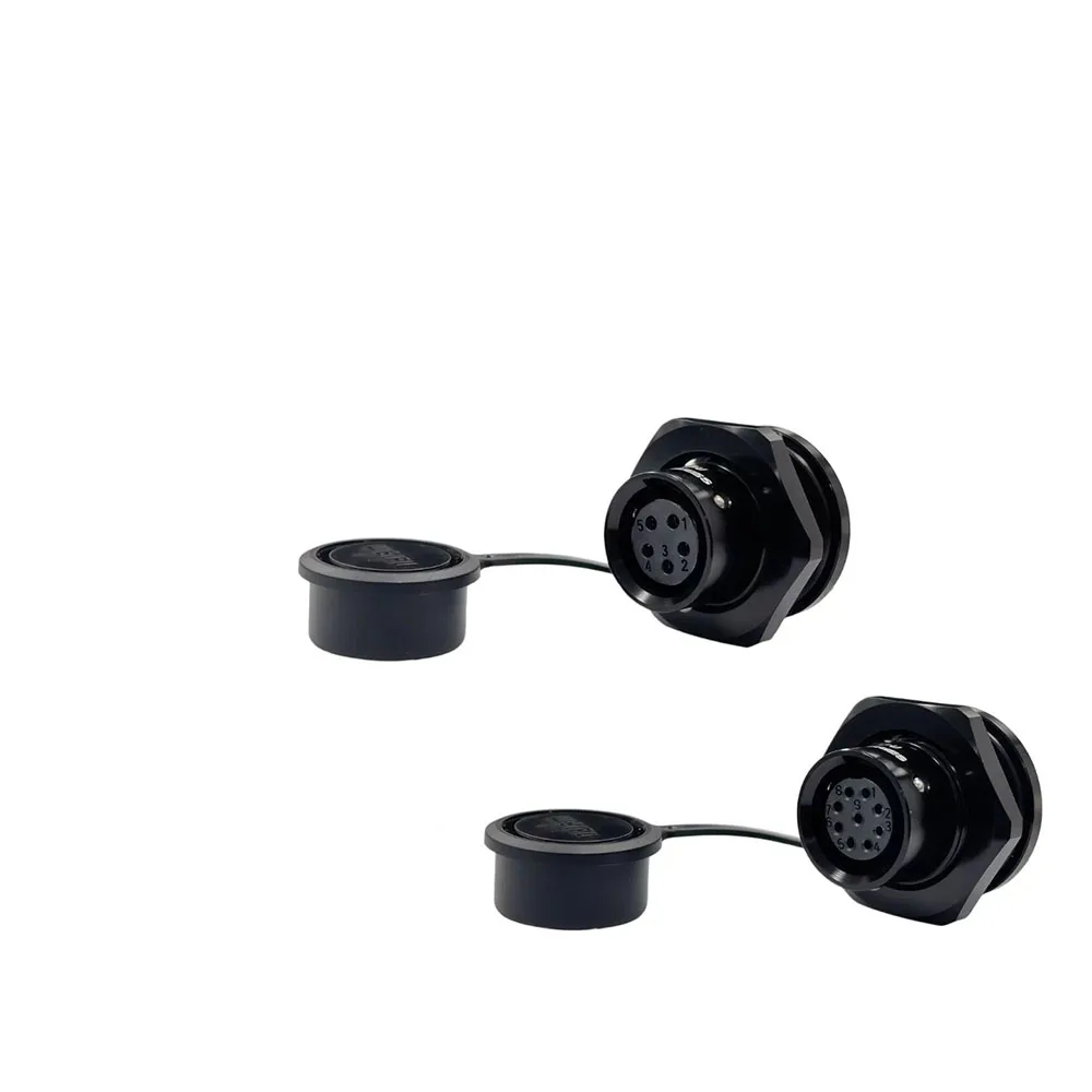 Compatible with Weipu SA1215 Front Nut Panel Receptacle, IP67 Waterproof Aviation Circular Connector 2 3 4 5 6 7 9pin