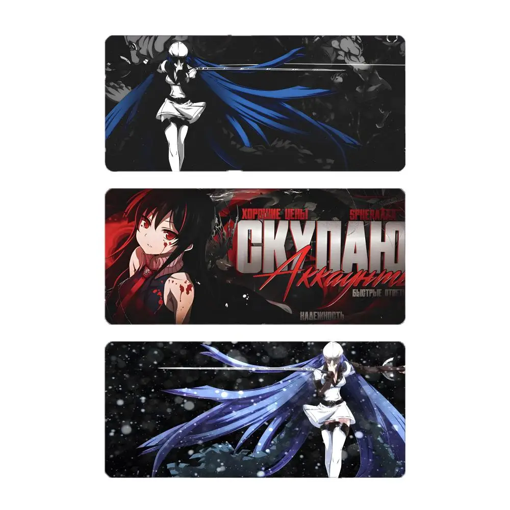 Anime Action Akame Ga Kill Mouse Pad Large Gaming Mousepad with Stitched Edges Thickened Desk Mat PC