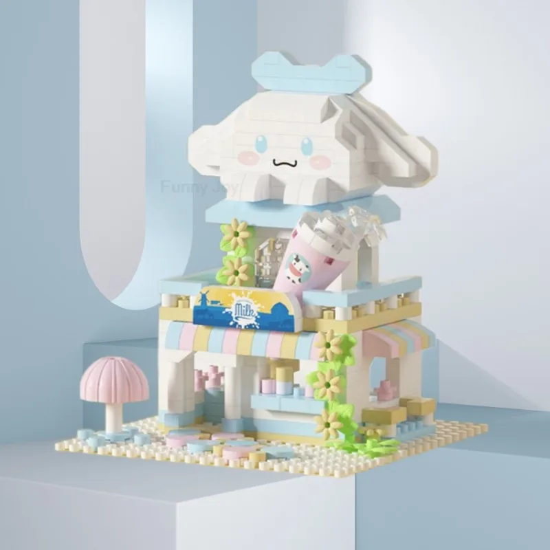 Kurome Cinnamoroll Hello Kitty Stitch Block Character Geassembleerd model Mickey Mouse Bouwstenen Poppen Speelgoed Kinderen Cadeau