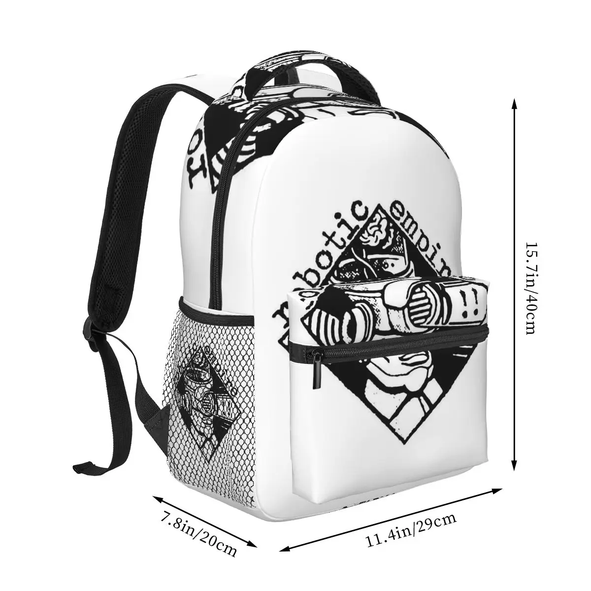 Zyanose I Hate Working Crust Punk Mince Grindcore Grunge Gloom Backpack Student Boys Girls BookBag School Bag Shoulder Bags