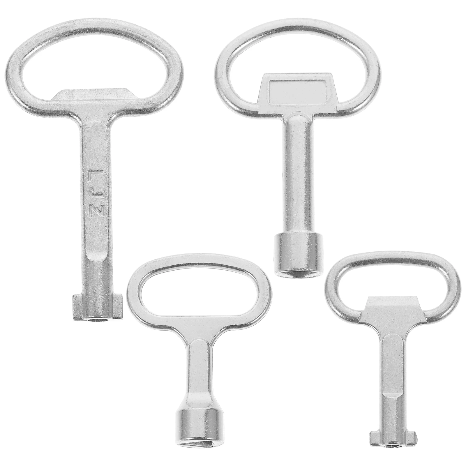 4pcs Zinc Alloy Compact Multi-functional Utility Kit Plumber Key Triangle Spanner Hand Tools Practical Daily