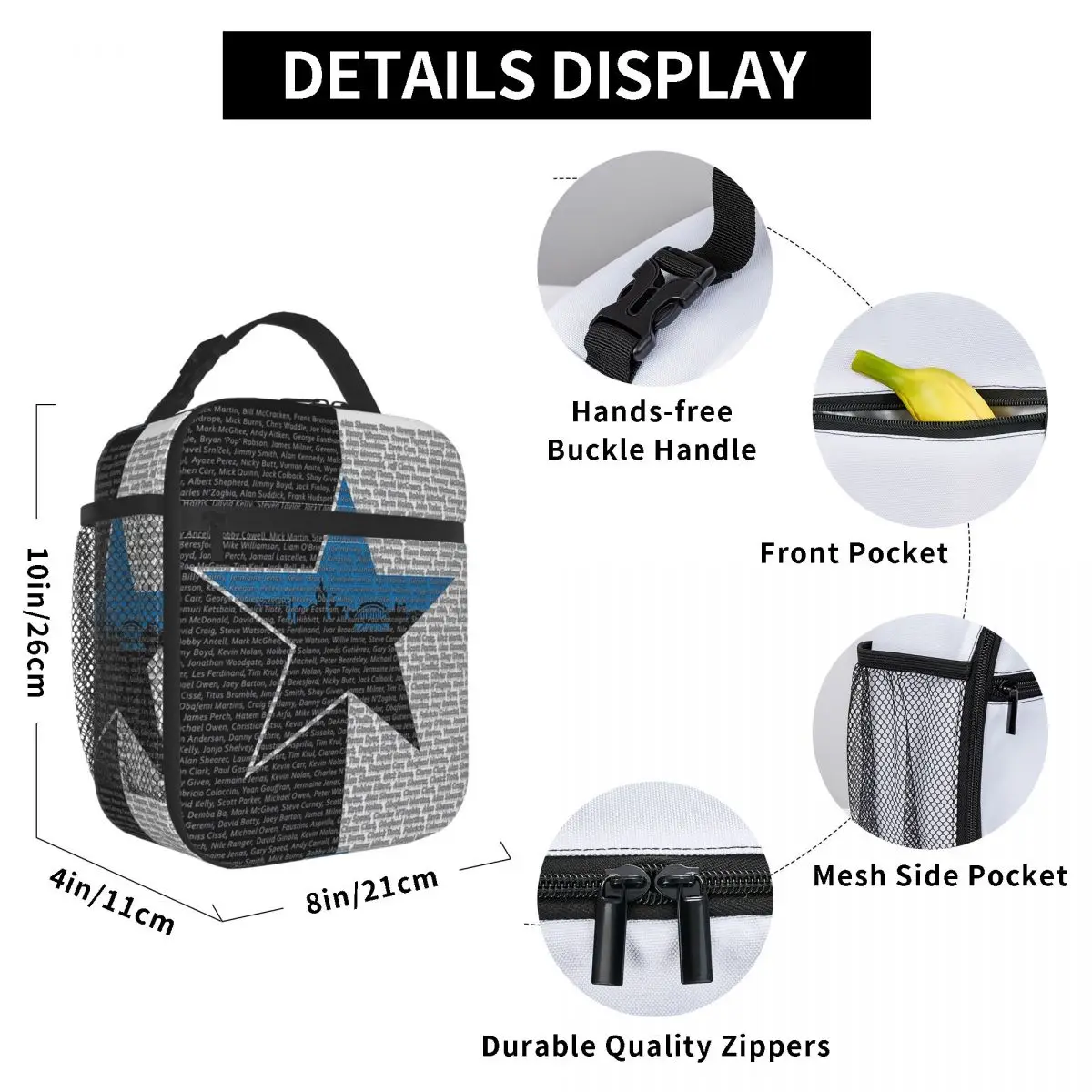 New 2023 Every NUFC Player EVER Insulated Lunch Bag for Women Office Cooler Thermal Food Box Tote Portable Lunch Boxes Container