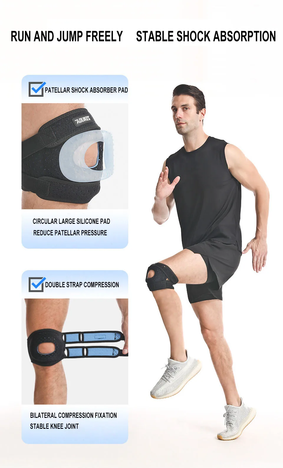 Aolikes 1pc Patella Knies tütze Knie kompression hülsens tütze für Frauen Männer Knies ch merzen Arthritis Schmerzen Sport Knies chutz Knies chützer – Detail 7