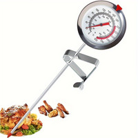 Kitchen Digital BBQ Food Thermometer Barbecue Pointer Type Portable Stainless Steel Light Cooking Thermometer For Meat Cake Bake