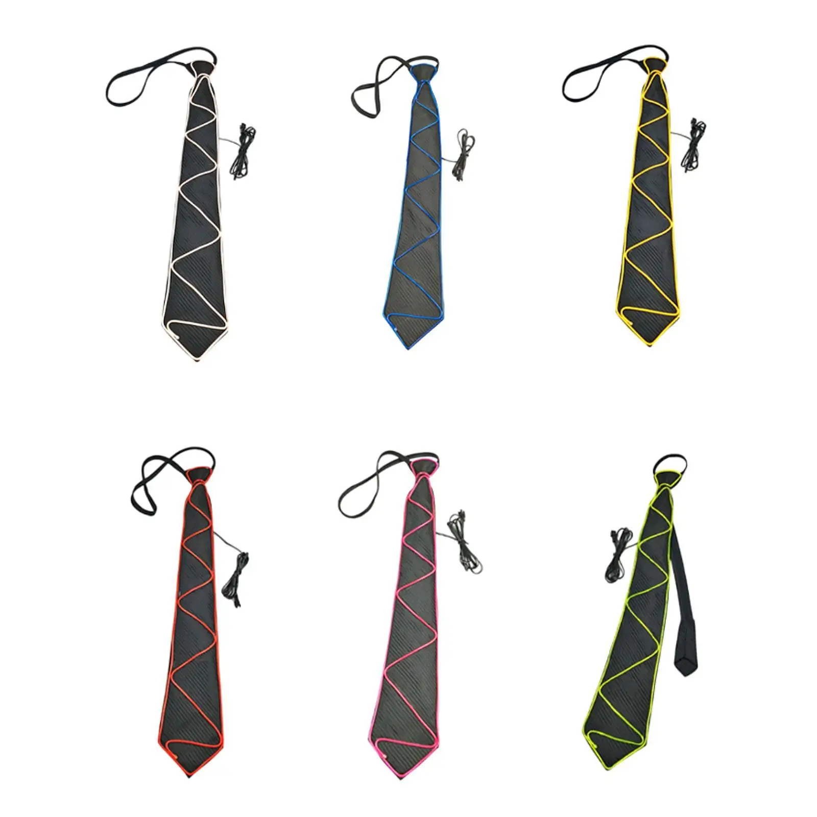 Leuchtende Krawatten, Kostümzubehör, leuchtet im Dunkeln, für Show Cosplay Rave