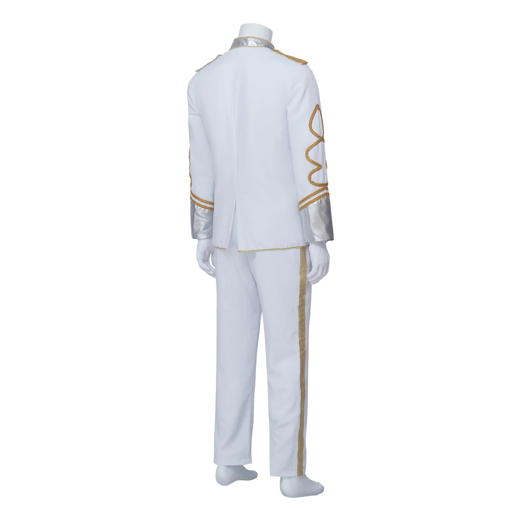 Harold Hill Cosplay Musical Instrument Salesman Men White Embroidery Uniform Suits Broadway Theatrical Finale Stage Outfits