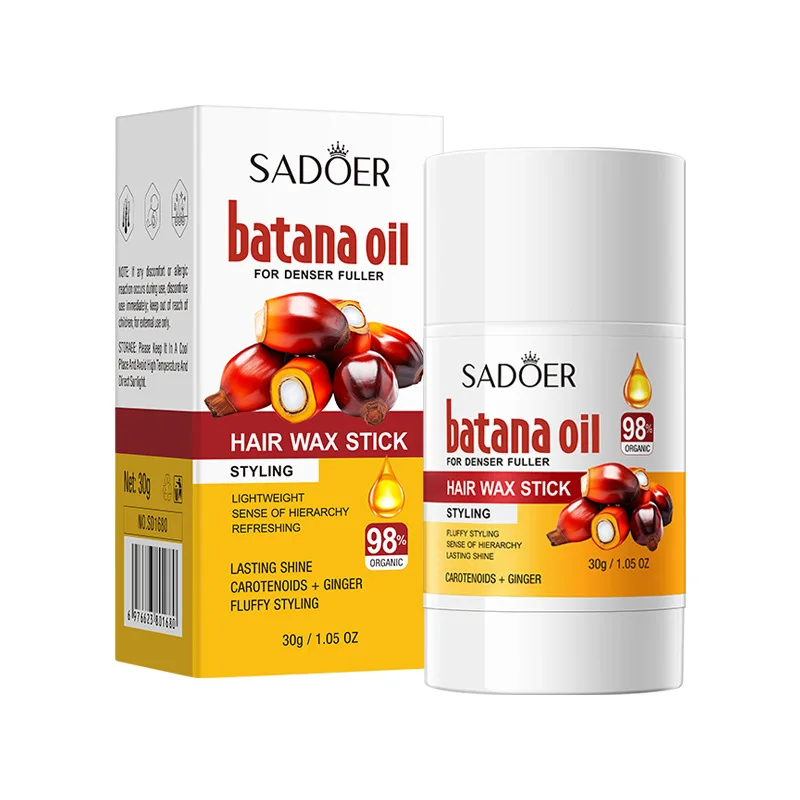 

SADOER Buriti Nut Hair Wax Stick - Natural Shine, Strong Hold Styling Balm for Men, Easy Application & Hair Care