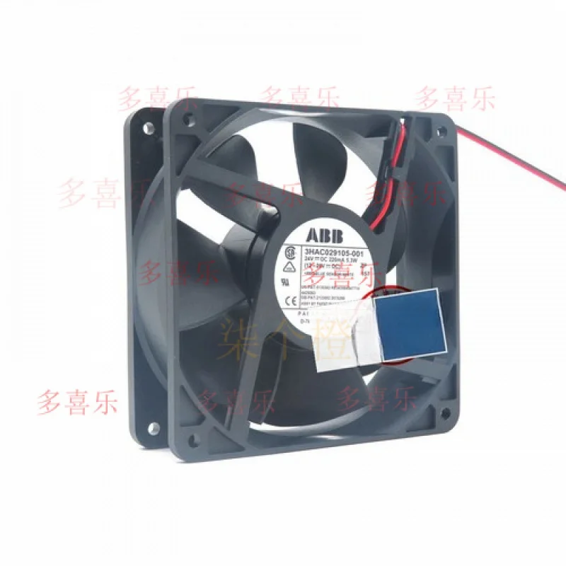 ZMZM     1PC for  3HAC029105-001 24V 5.3W 12CM 120*38mm Robot Controller Cooling Fan 2-wire