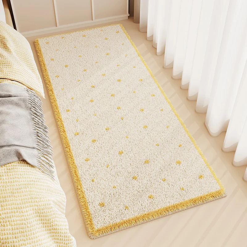 

Bedside Polka Dot Strip Carpet High End Large Area Living Room Waterproof Coffee Table Carpets Bedroom Home Fluffy Soft Rug 러그