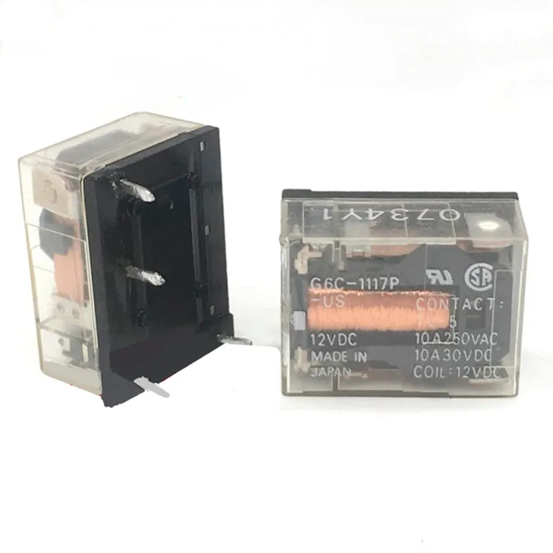 

NEW relay G6C-1117P-US 12VDC G6C-1117P 12VDC DC12V 12V 10A 250VAC 4PIN