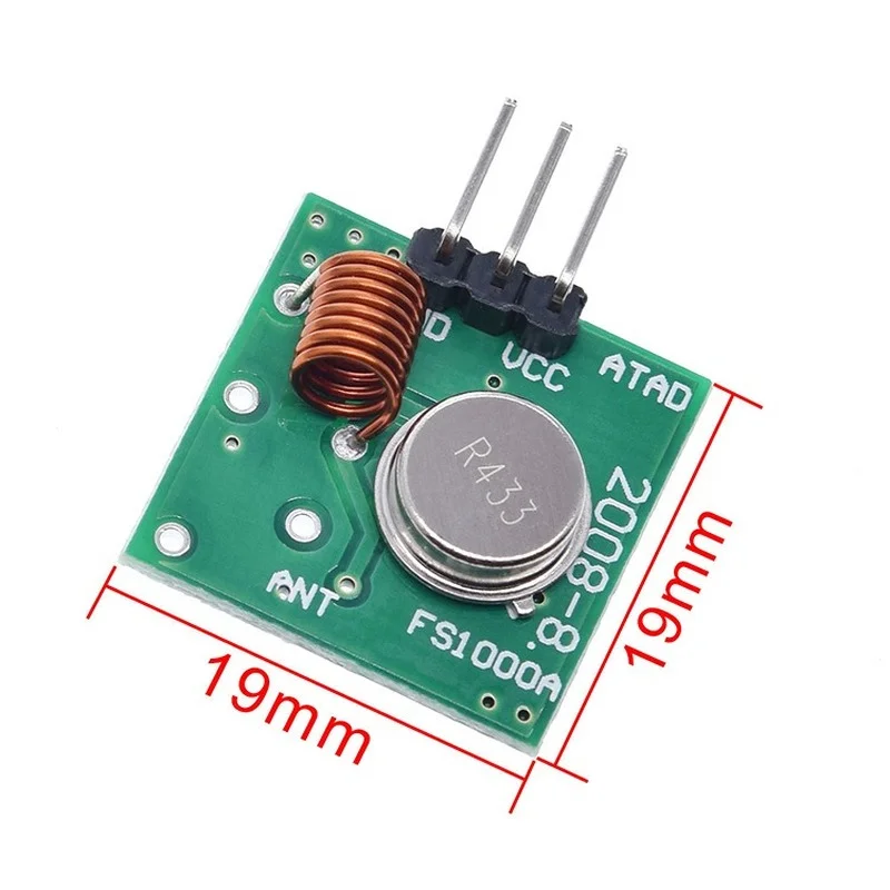 433MHz RF wireless receiver module & 433 MHz transmitter  kit + 2PCS  433M Hz Spring Antenna compatible for Arduino