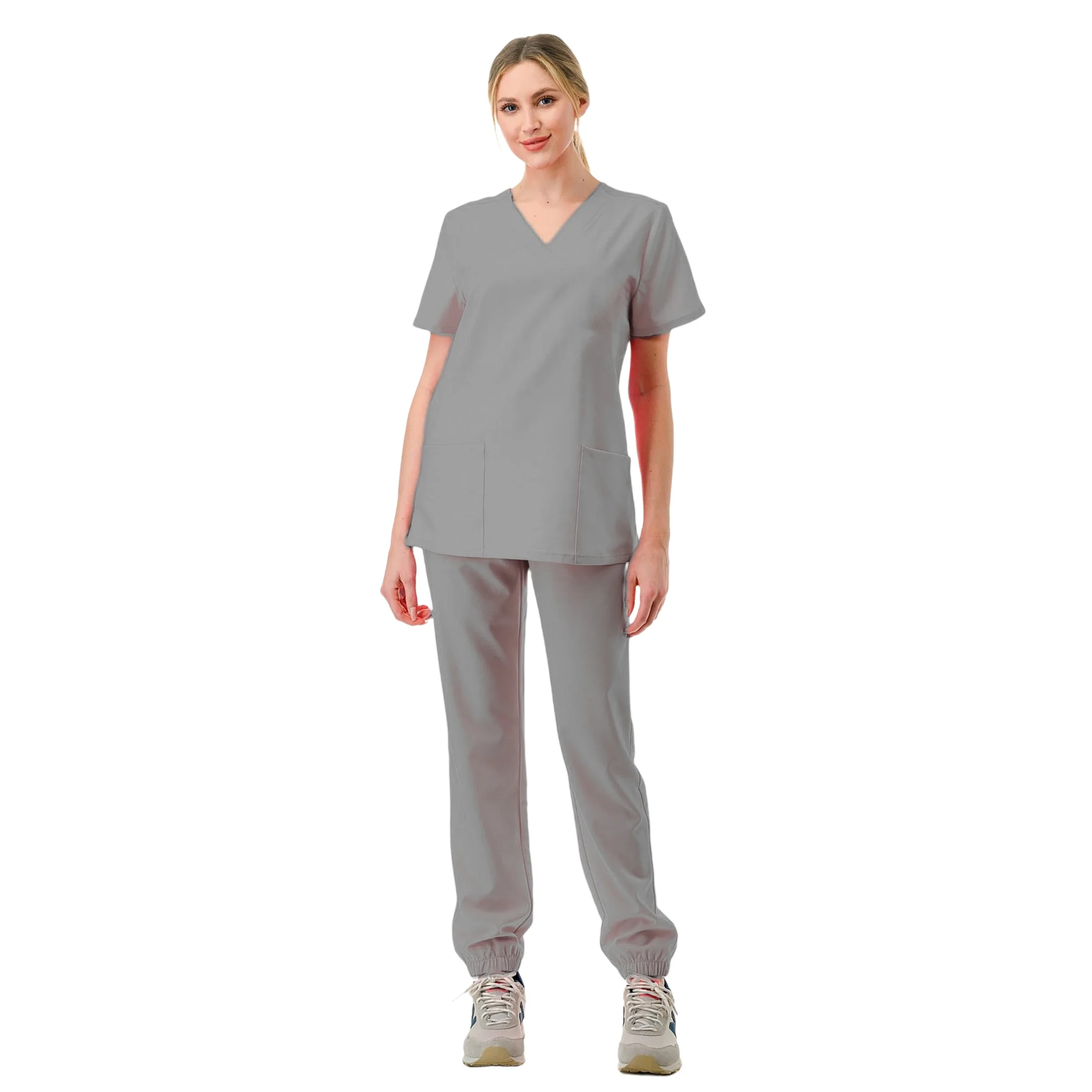 Tuta clinica donna Scrub Set infermiera medica salone di bellezza abbigliamento da lavoro uniforme chirurgica Scrub clinici Top Pants Spa Doctor infermieristica