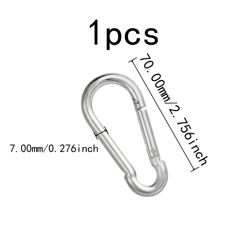 1 pcs M7 Keychain Carabiners, Daily Carry Accessories, Strong Load Capacity, Spring Loaded Gate, Multipurpose
