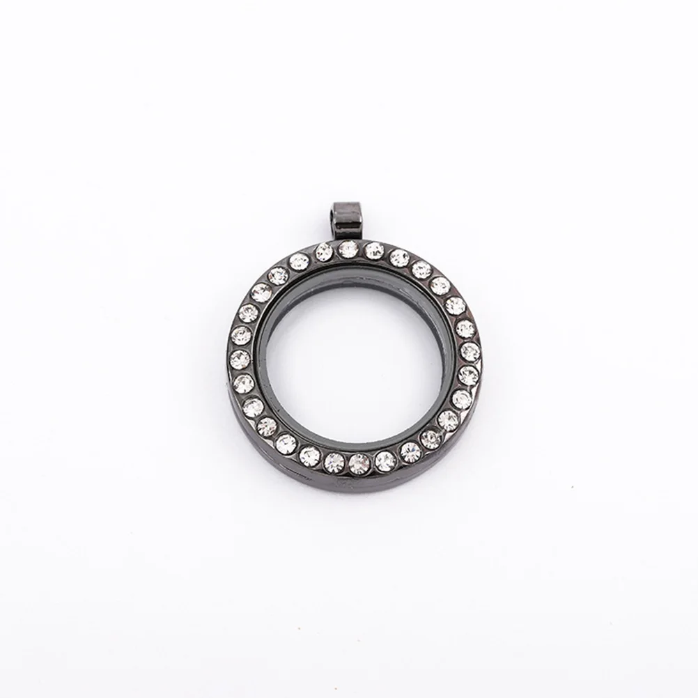 4Pcs Alloy Glass Rhinestone Bezel Photo Pendant Charms Openable Locket With Picture Frame For Necklace Bracelet Jewelry Decor