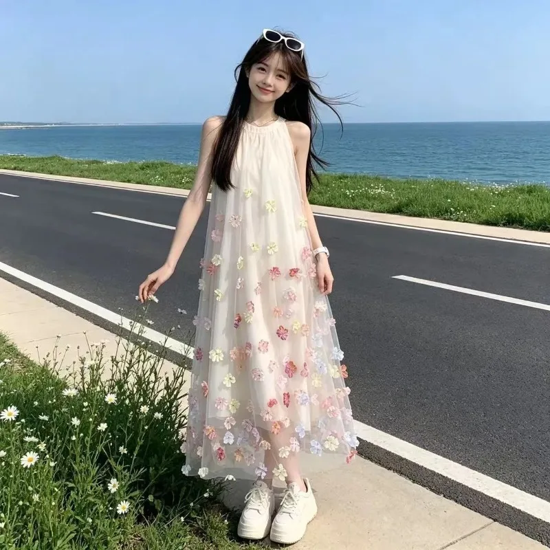 2026 Summer Dresses Kid Baby Party Princess Girls Bow Mid Long Lace Patchwork Teenager Layered Chiffon 4 8 To 10 12 11 Years