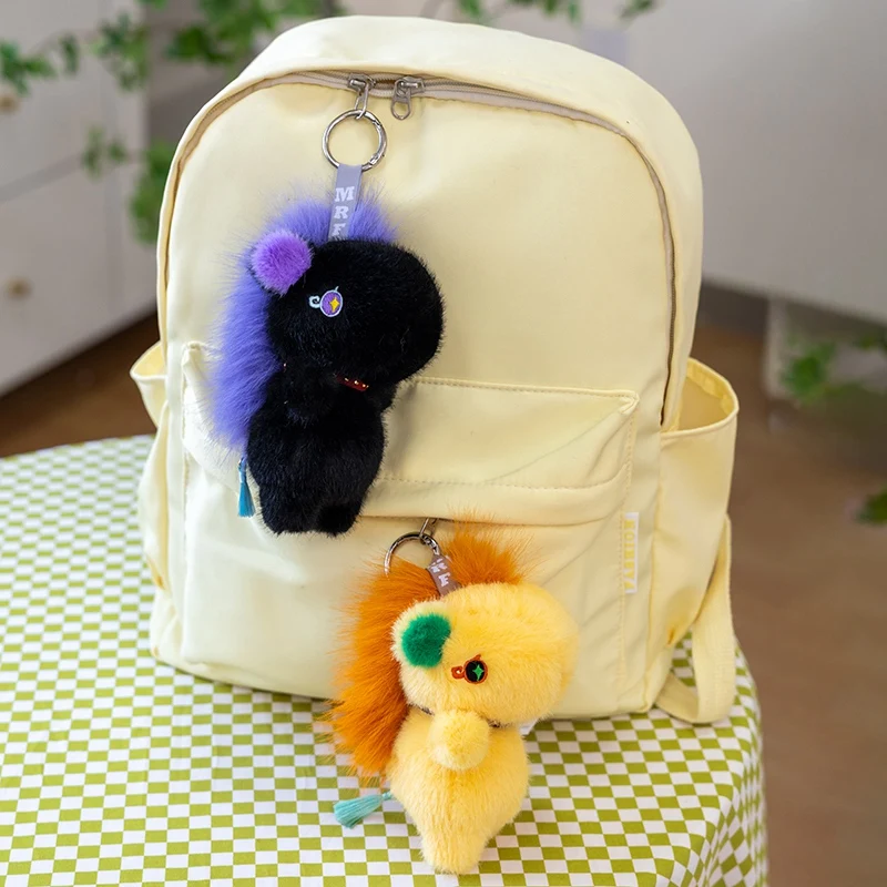 ตุ๊กตาสัตว์การ์ตูนม้า 13 ซม. สีเหลือง ดำ ชมพู แดง ตุ๊กตาโพนี่นำโชค ของเล่นตุ๊กตาขนนุ่ม พวงกุญแจ ของตกแต่งกระเป๋าเป้ ของขวัญสำหรับเด็ก