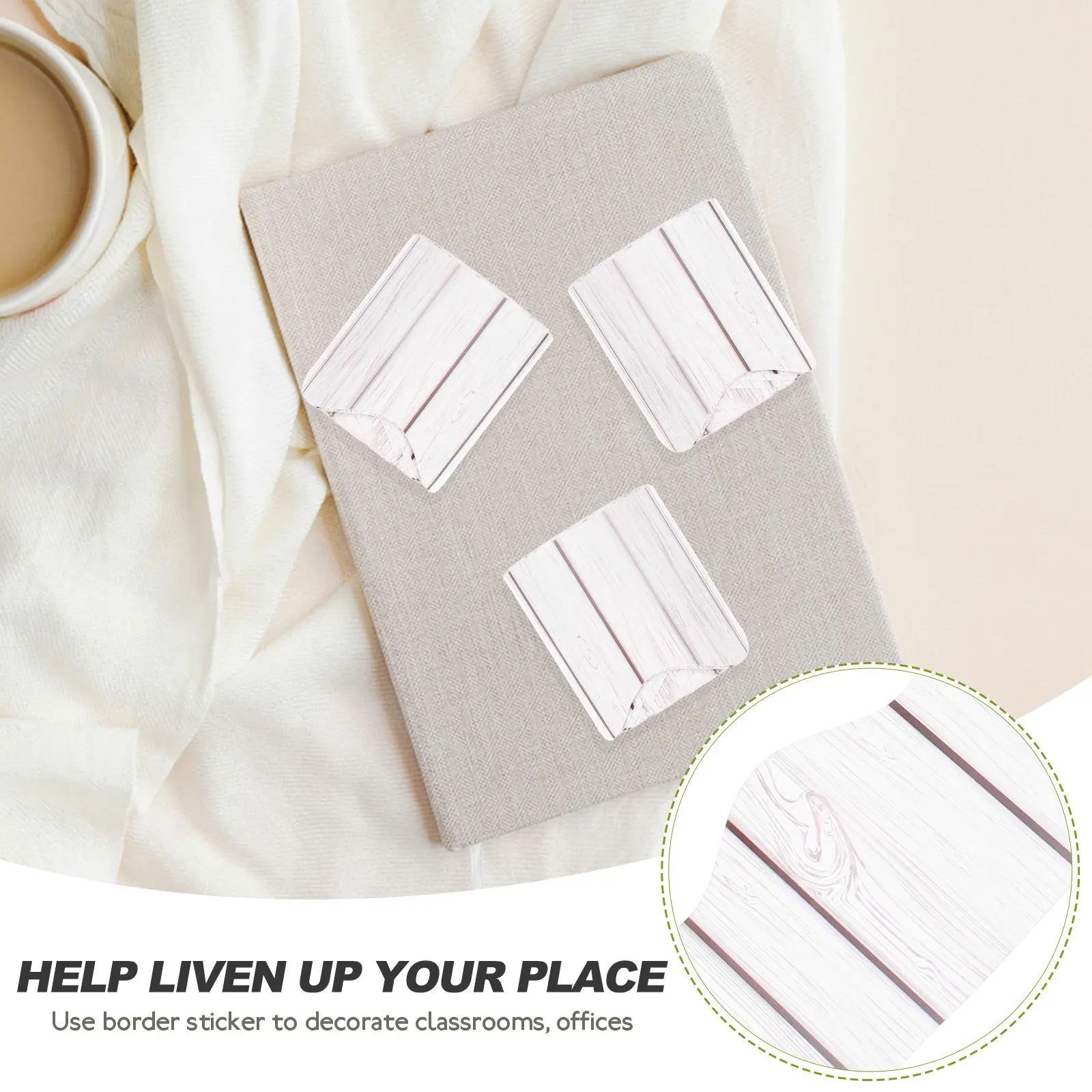1 Roll Decorative Bulletin Board Border Trim for Blackboard Desk Wall DIY Classroom Decoration Festival Supplies Removable