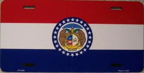 Aluminum License Plate US State Missouri flag NEW Aluminum