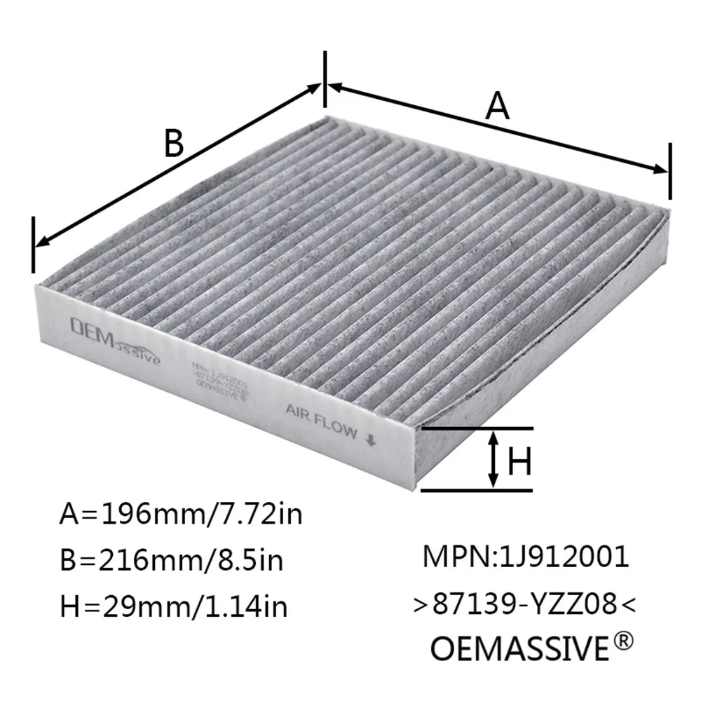 17801-37020 87139-YZZ08 Combo Set Engine Cabin Activated Carbon Air Filter For Toyota Prius XW30 V Lexus CT200H NX300H 1.8L 2.5L