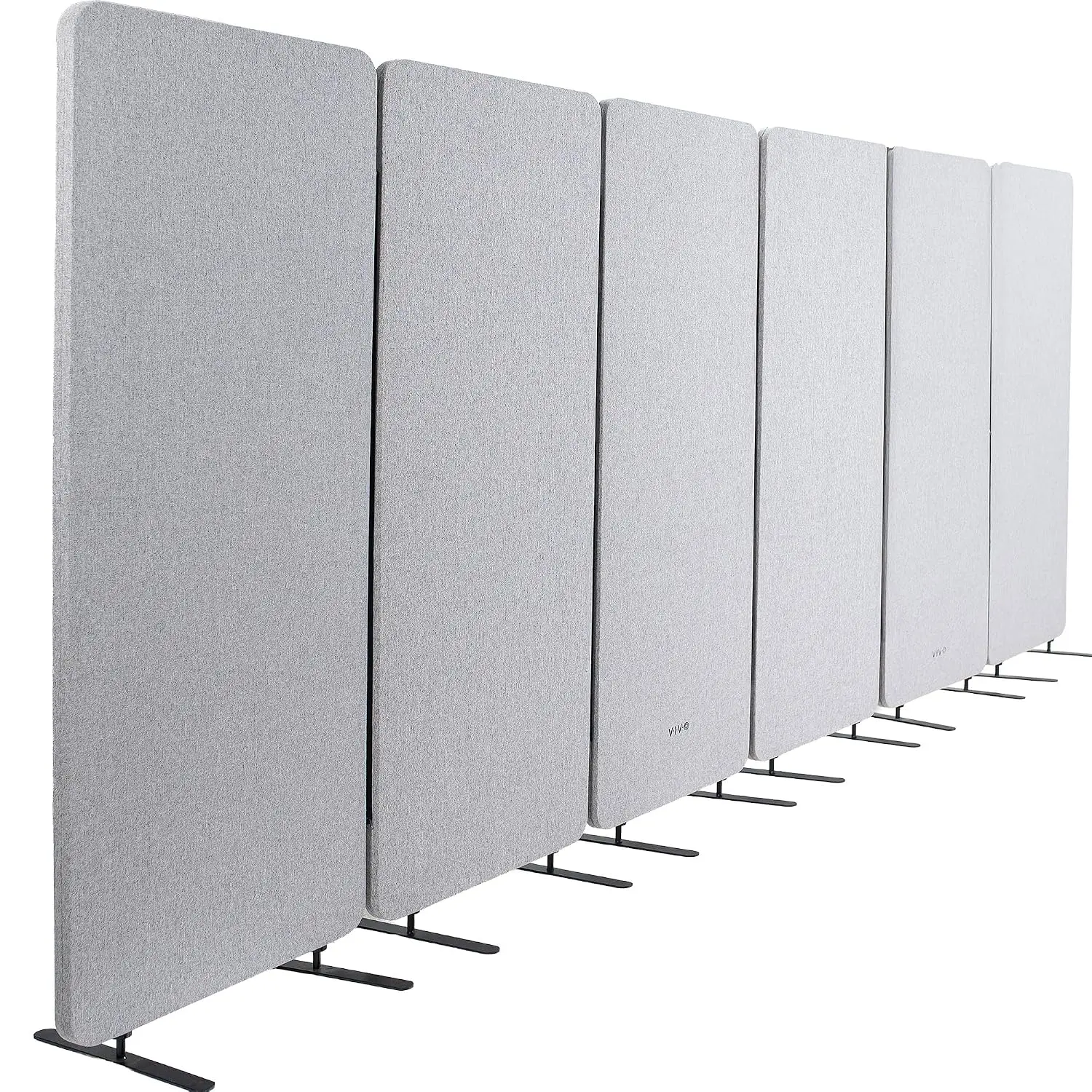 Gray Freestanding 145 x 66 in Privacy Panel, PP-KIT-T145G, Customized