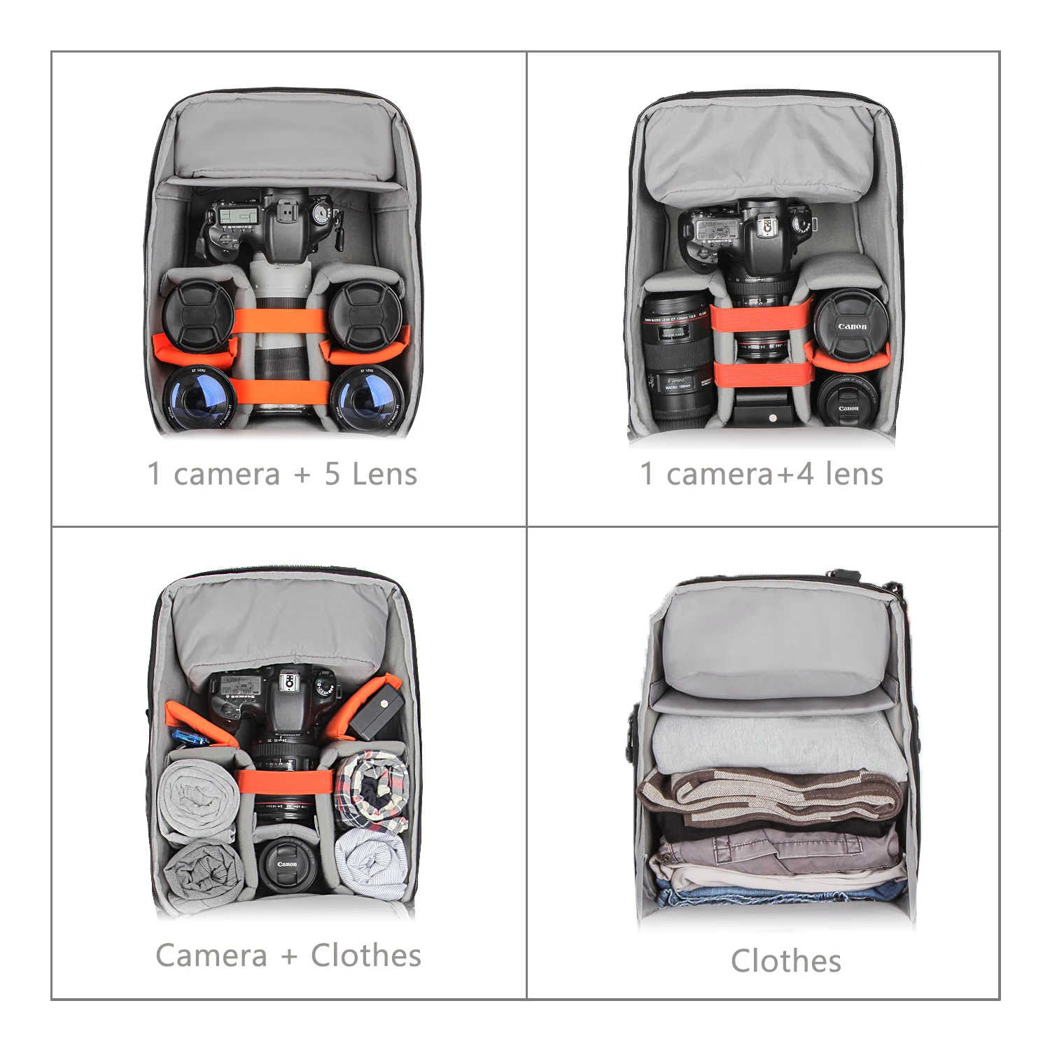 Besnfoto Anti Gravity Camera Bag Waterproof Photography Backpack Quick Access Travel Case for DSLR Mirrorless Lens Drone