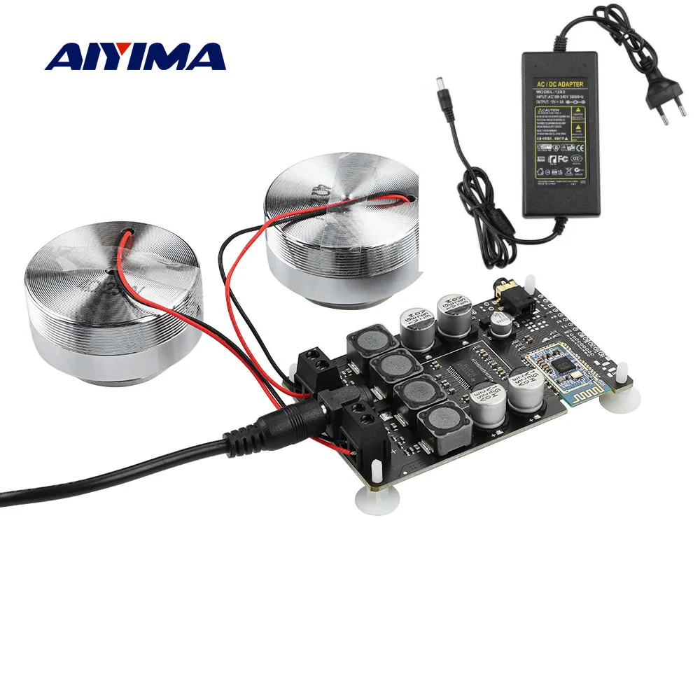 AIYIMA 2 Zoll Audio Tragbarer 25 W Resonanz-Vibrationslautsprecher TPA3118 Bluetooth 5.0 Verstärker Sound Neodym Altavoz DC 12 V 5 A 6