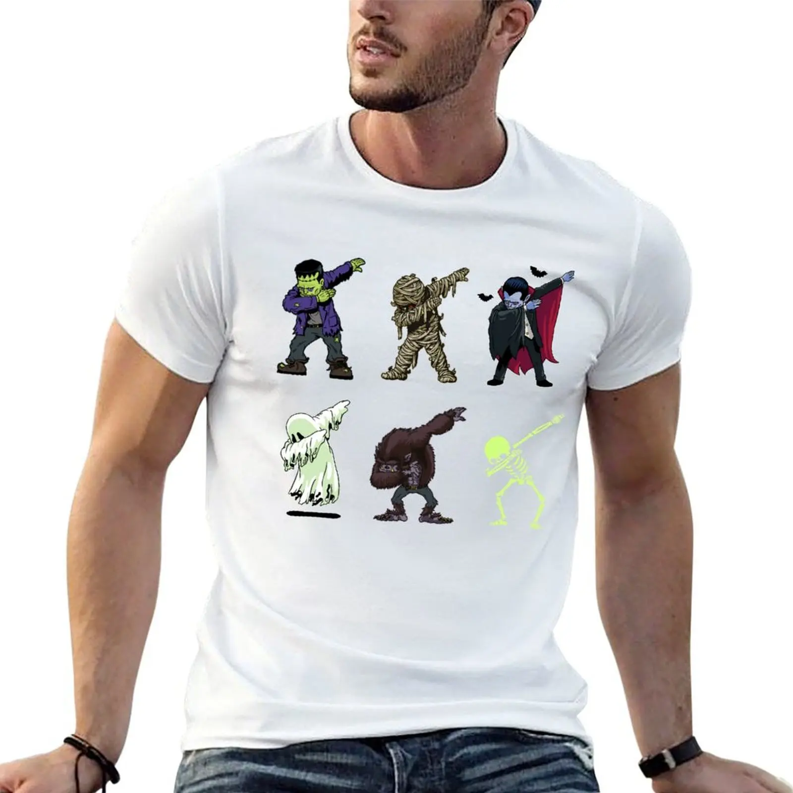 

man Zombie Dab designer designer Dabbing shirts T-Shirt Halloween t Creatures shirt t Skeleton