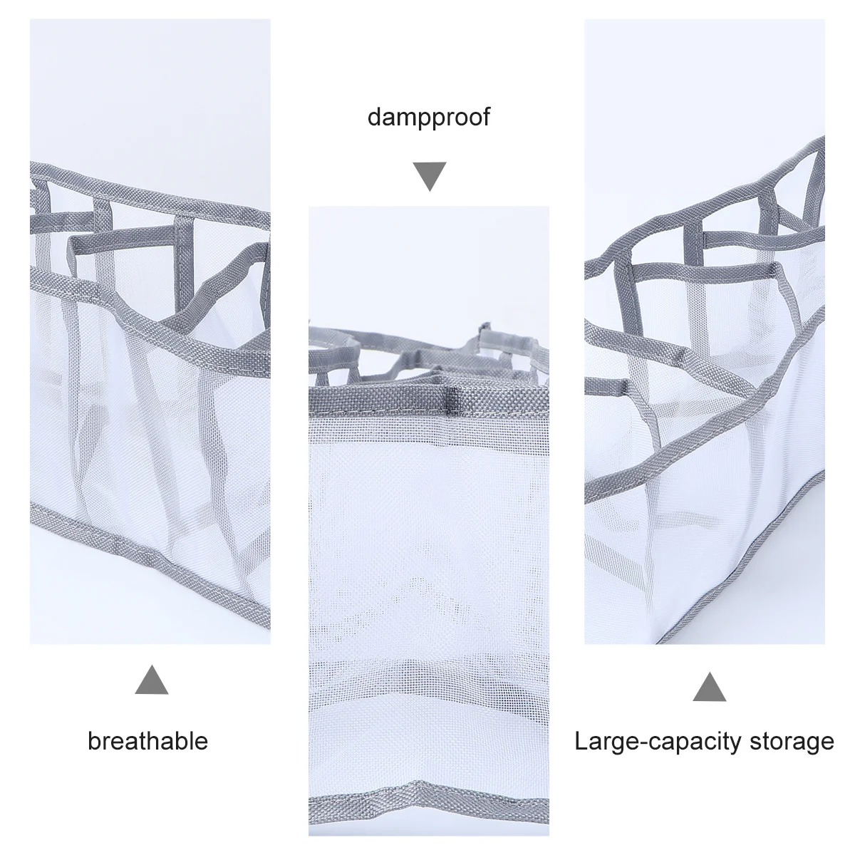 

1Pcs Underwear Storage Box Multi-Compartments Organizer Blue and Grey Breathable Comfortable Large-Capacity Socks Scarves Bras