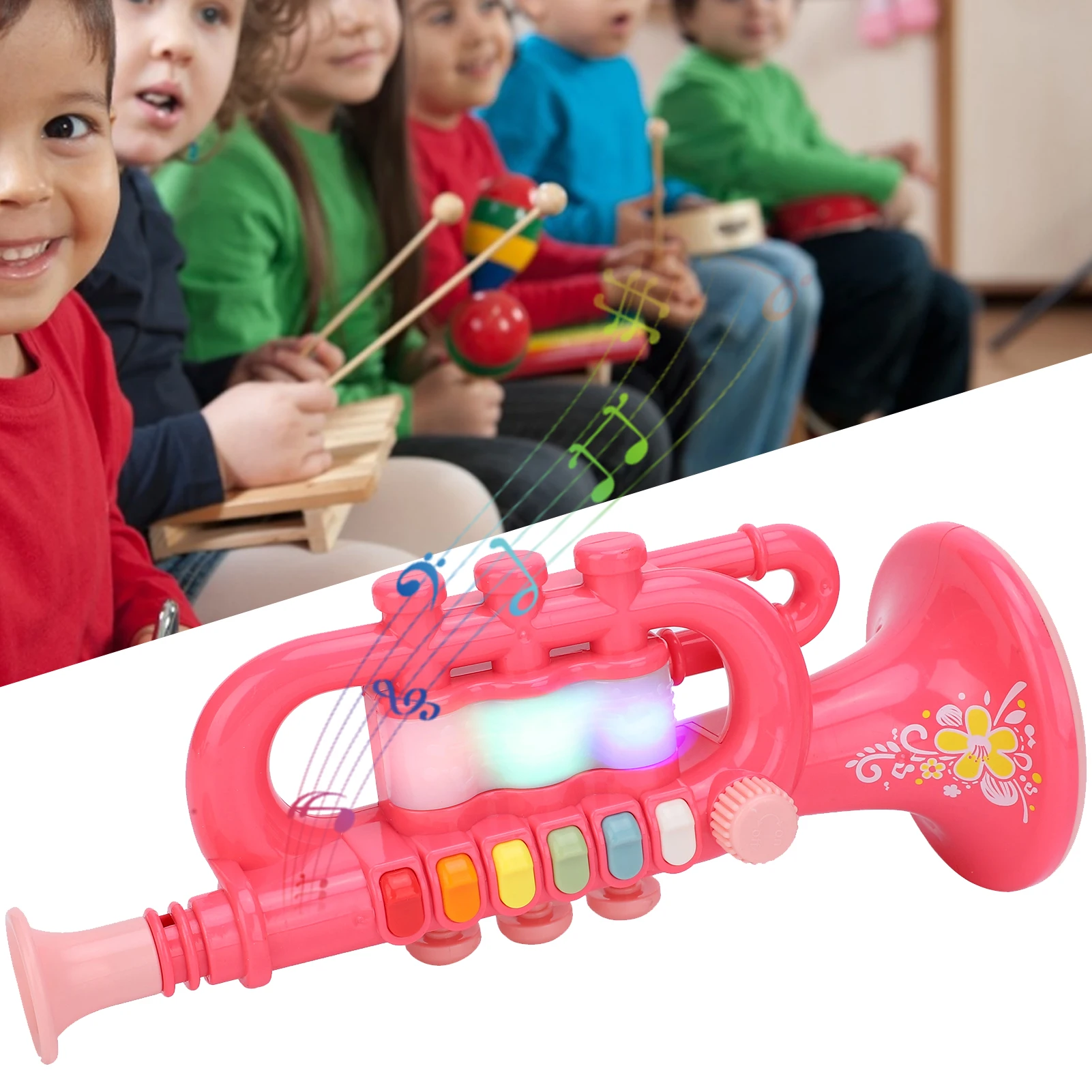 

Baby Musical Toys Early Education Trumpet Toys Baby Musical Toys Children's Musical Instruments Little Sakas Puzzle (No Battery)