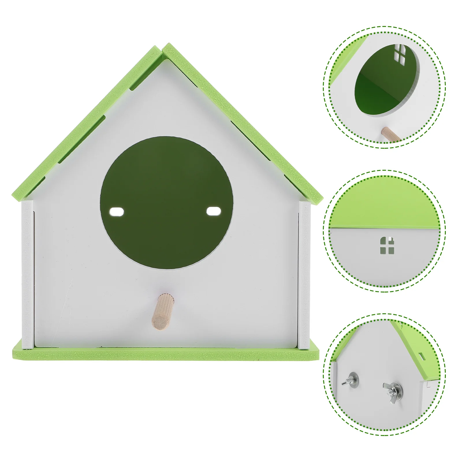 

Parrot Nest House Outdoor Garden Bird Feeder Hanging Shelter Weather Resistant Lightweight Pet Bird Cage Decorative Birds