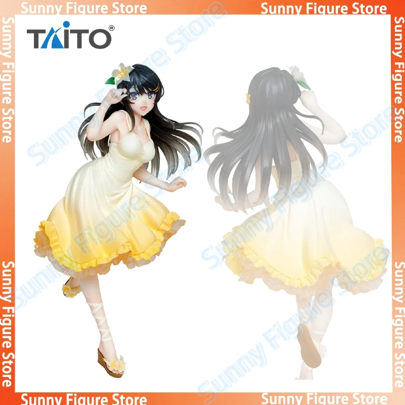 

In Stock TAITO Coreful Sakurajima Mai Summer One Pieace Ver Desktop Cute Doll Kawaii Anime Figures Toys Models PVC