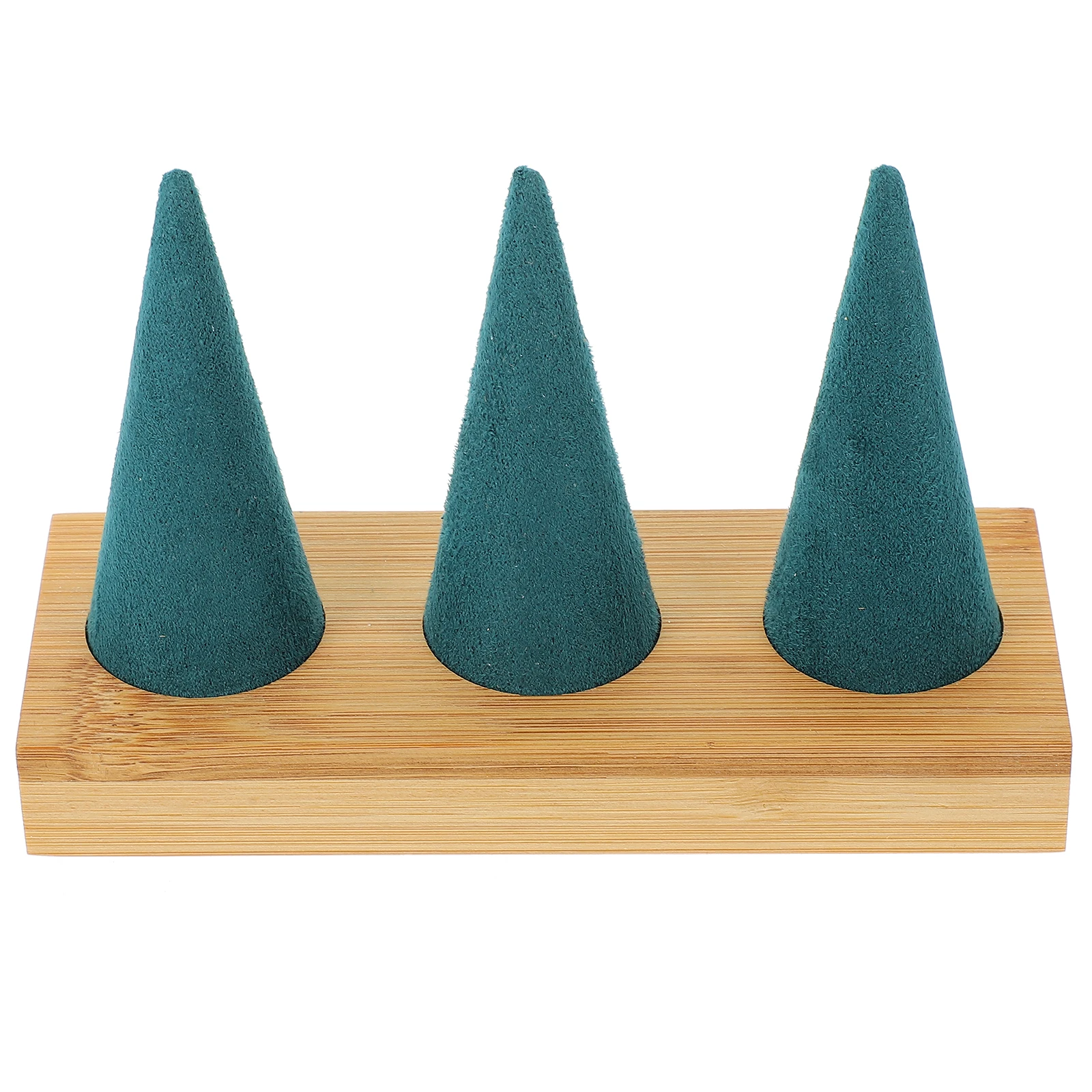 

Green Three Case Home Jewelry Finger Jewelry Display Holder Ring Holder Ring Display Store ganizer