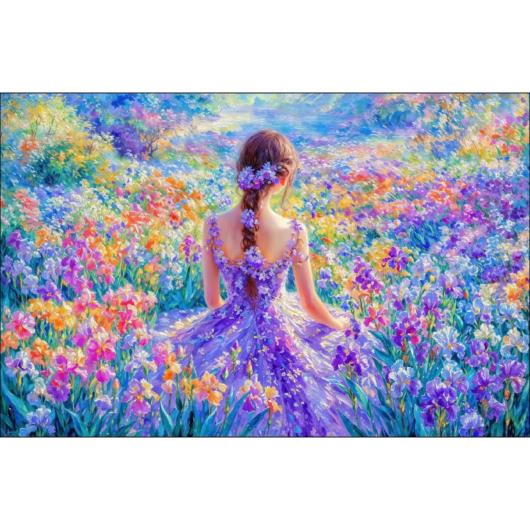 

9ct 110x75 см красивый набор для девочек с принтом на спине, вышивка крестиком, набор для рукоделия «сделай сам», домашний декор, поделки с иглами, нитки