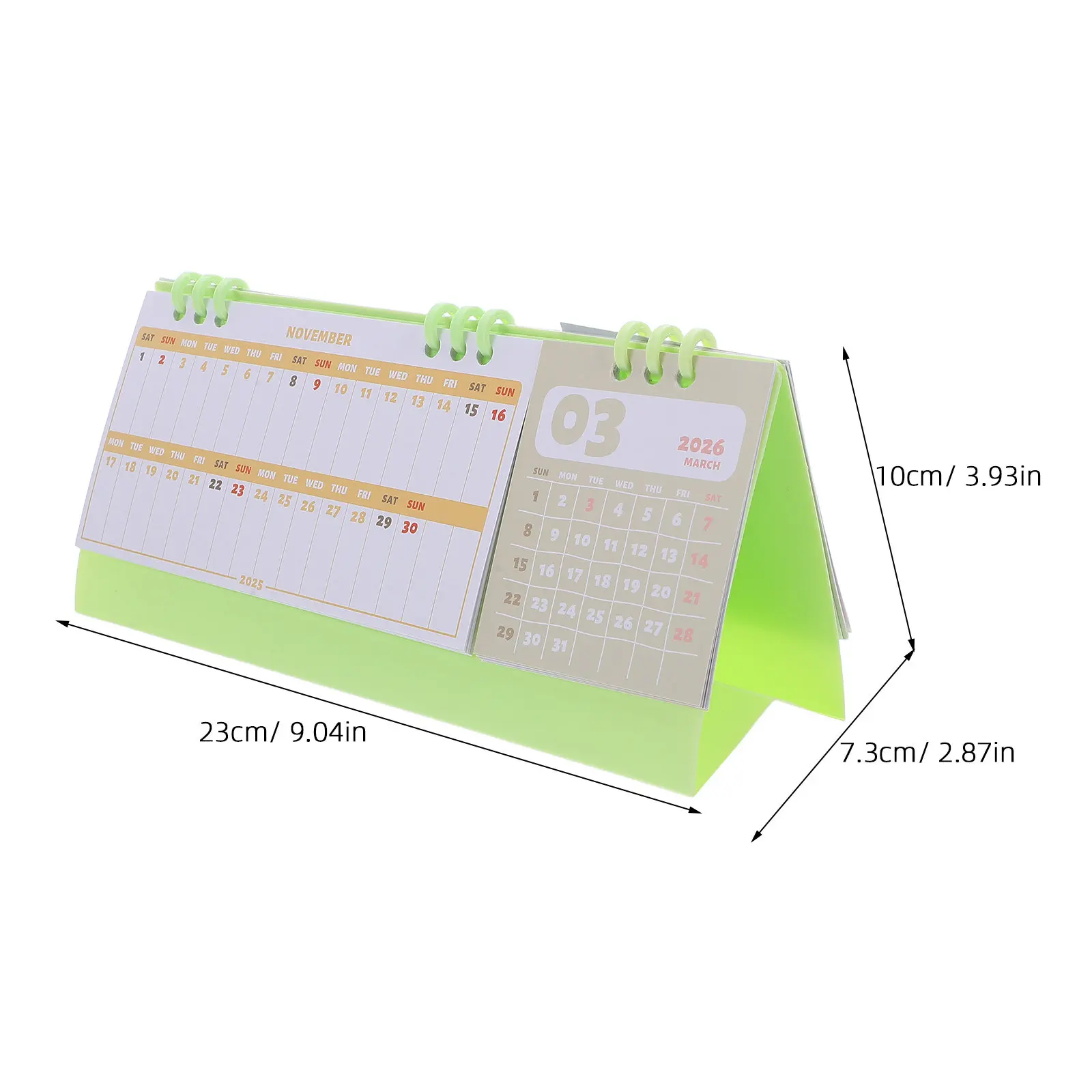 Desk Calendar 2026 Twin-Wire Binding Minimalist Standing Flip Desktop Monthly Weekly Planner Organizer Daily Agenda Scheduler
