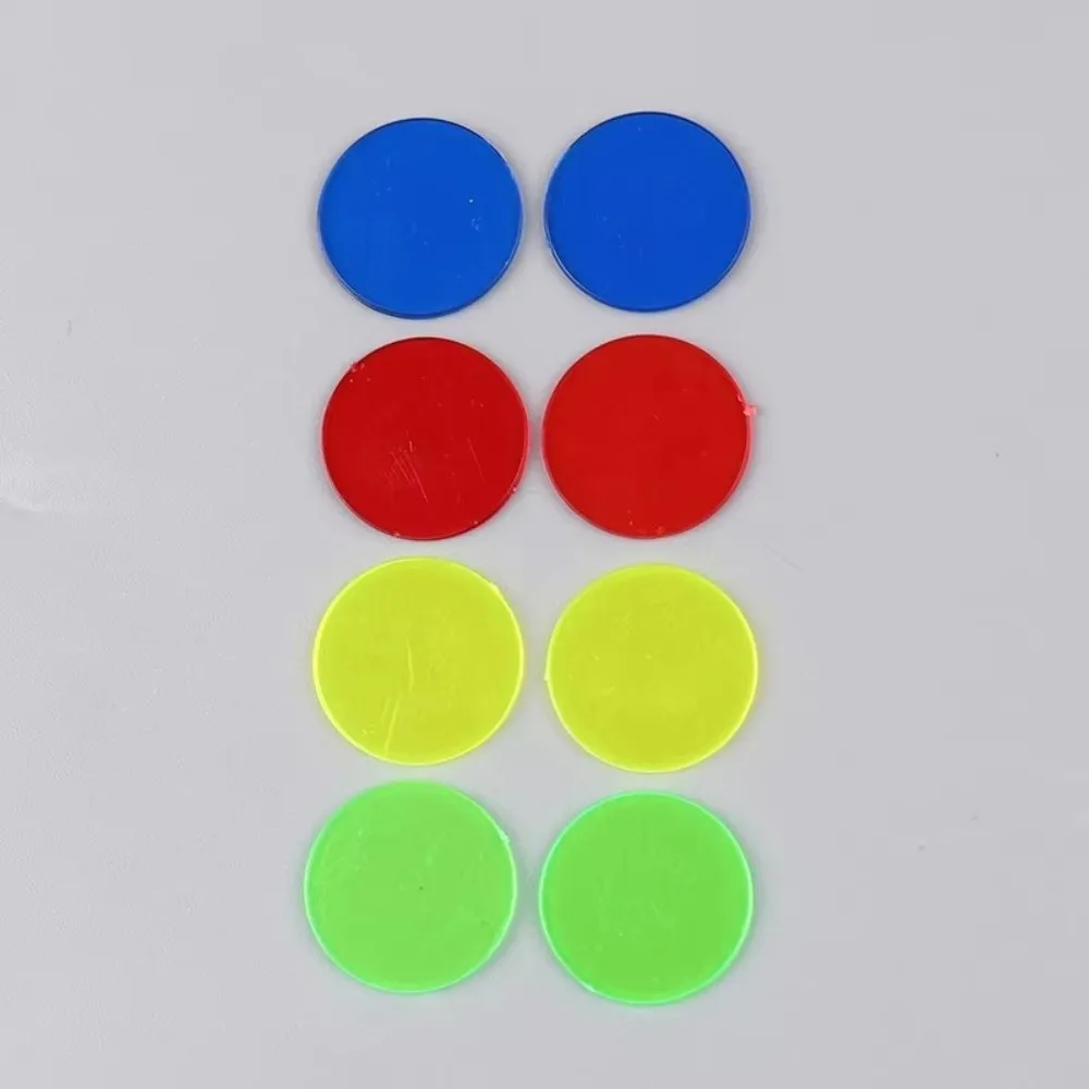 100Pcs New Plastic Counting Chips Colorful 25mm Bingo Chips Hands On Learning Lightweight Counting Tokens Sorting Activities