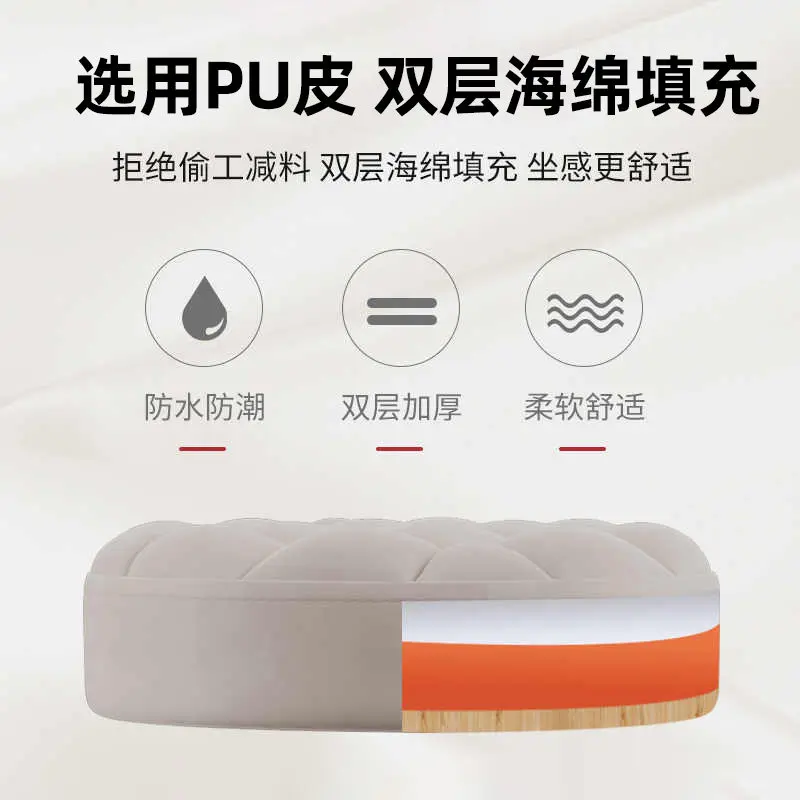 Luxury Rolling Low Stool with Backrest Universal Wheels Movable Small Home Chair for Living Room Sofa Side Seat