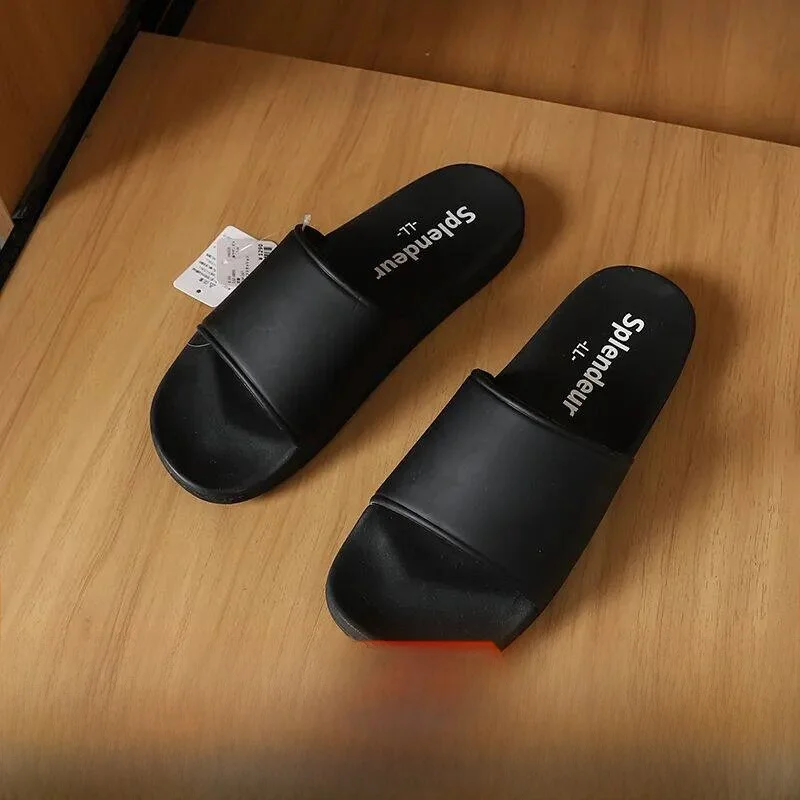 Lightweight Anti-Slip Wear-Resistant Men's Sandals Home Slippers Beach Slippers Soft Bottom Single Strap Slip-On Shoes