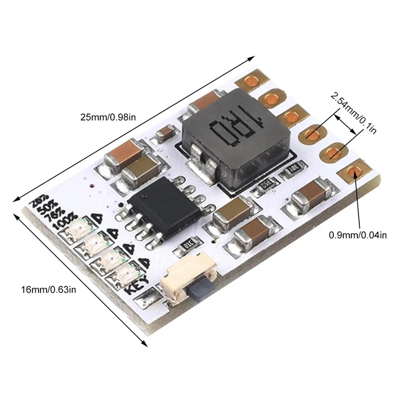 Imagem -03 - Carregar e Descarregar Módulo Integrado Carregador de Bateria de Lítio Aumentar a Fonte de Alimentação Placa de Proteção 3.7v 4.2v 18650 2a 5v